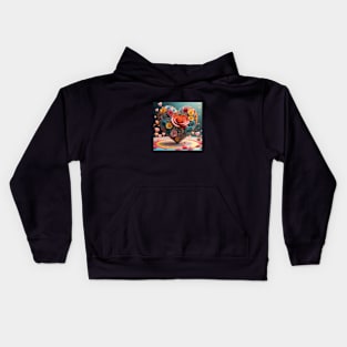 decorative heart Kids Hoodie